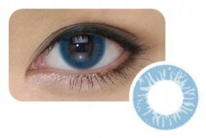 Kolorowe soczewki kontaktowe COOL LOOK TrueSapphire 1Ton 2szt roczne