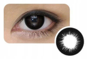 Kolorowe soczewki kontaktowe COOL LOOK black 2szt zmieniające kolor