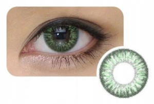 Kolorowe soczewki kontaktowe COOL LOOK Green 2szt zmieniające kolor