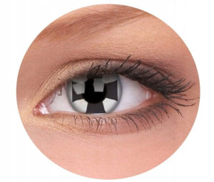Soczewki kolorowe kontaktowe Crazy Lens Black Cross, 2 szt. roczne