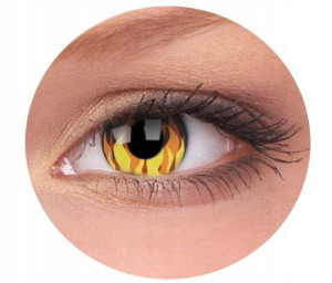 Soczewki kolorowe kontaktowe Crazy Lens Flame Hot, 2 szt. zmieniające kolor