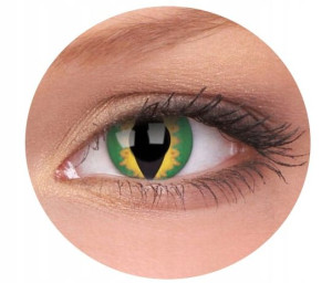 Soczewki kolorowe kontaktowe Crazy Lens Green Dragon 2 szt. roczne