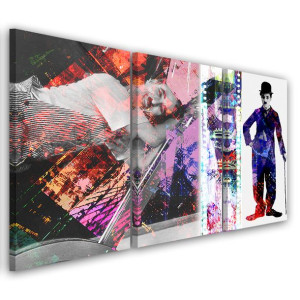 OBRAZ TRYPTYK Charlie Chaplin Aktor 120x60