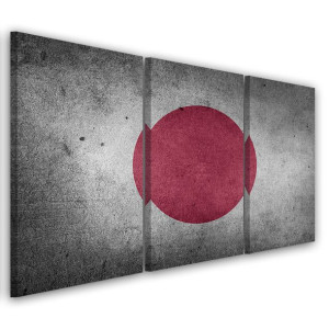 OBRAZ TRYPTYK Flaga Japonii 60x30