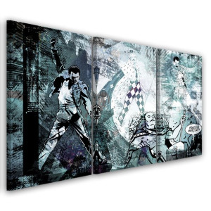 OBRAZ TRYPTYK Freddie Mercury Piosenkarz 120x60