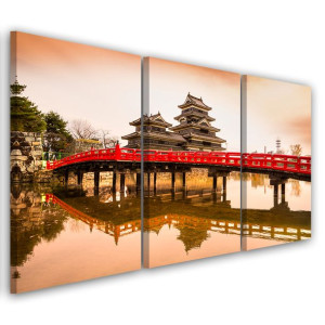 OBRAZ TRYPTYK Japonia Most Drzewa Natura 60x40