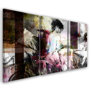 OBRAZ TRYPTYK Kobieta Pastel Glamour 90x60
