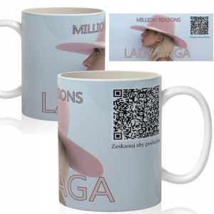KUBEK Ceramiczny Na Prezent Piosenki KOD QR Wzory