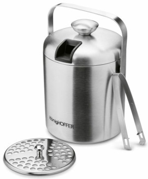 Wiaderko do LODU Pojemnik LÓD + szczypce 1,3L SATYNA