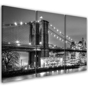 OBRAZ TRYPTYK Manhattan Most Nowy Jork 120x60