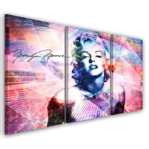 OBRAZ TRYPTYK Marylin Monroe Kolorowy 60x40