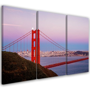 OBRAZ TRYPTYK Most Golden Gate 90x60