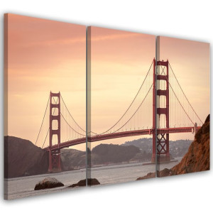 OBRAZ TRYPTYK Most San Francisco 90x60