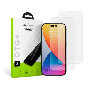 Szkło hartowane GLASTIFY OTG+ 2-PACK iPhone 14 PRO bezbarwny