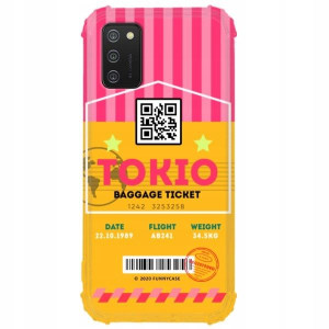 Etui ANTI-SHOCK do SAMSUNG A03S Bilet Podróż Wzory
