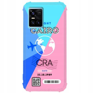 Etui ANTI-SHOCK do VIVO S10 Bilet Podróż Wzory