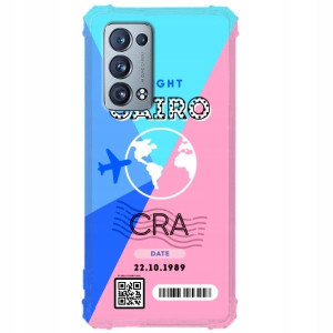 Etui ANTISHOCK do OPPO RENO 6 PRO PLUS Bilet Wzory
