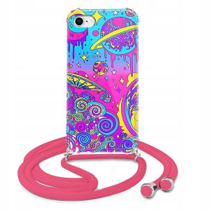 Etui Crossbody do OPPO A72 5G Różowy Top Wzory