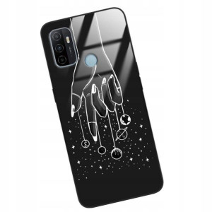 Etui GLASS do OPPO A53 Case KOSMOS Księżyc Wzory