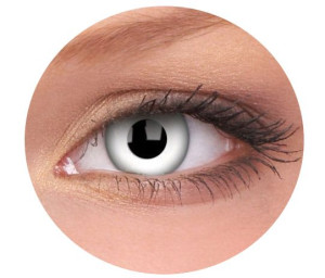 Soczewki kolorowe kontaktowe Crazy Lens White Out, 2 szt. zmieniające kolor