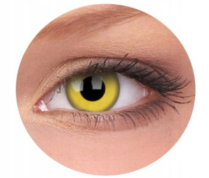 Soczewki kolorowe kontaktowe Crazy Lens Yellow, 2 szt. zmieniające kolor