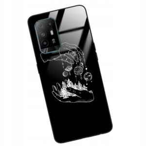 Etui GLASS do OPPO A94 5G KOSMOS Księżyc Wzory