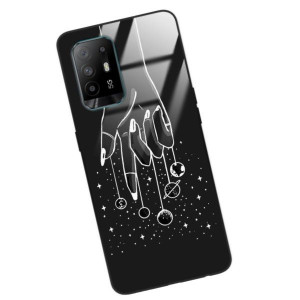 Etui GLASS do OPPO A95 4G KOSMOS Księżyc Wzory