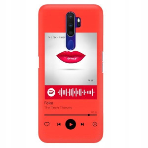 Etui Matowe do OPPO A11 Czerwony Spotify TOP Wzory