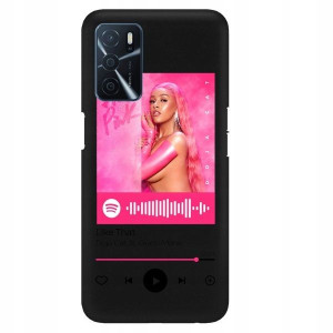 Etui Matowe do OPPO A16 Czarny Spotify TOP Wzory