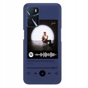 Etui Matowe do OPPO A16S Granat Spotify TOP Wzory