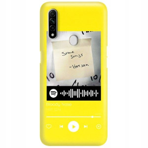 Etui Matowe do OPPO A31 2020 ŻÓŁTY Spotify Wzory