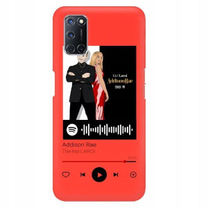 Etui Matowe do OPPO A52 Czerwony Spotify TOP Wzory
