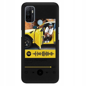Etui Matowe do OPPO A53 2020 Czarny Spotify Wzory