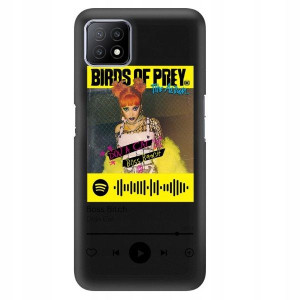 Etui Matowe do OPPO A53 5G Czarny Spotify Wzory