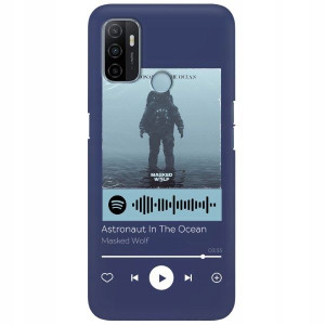 Etui Matowe do OPPO A53 5G Granat Spotify Wzory