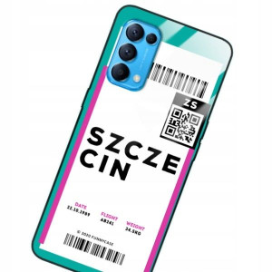 Etui Szklane Do Oppo Reno 5 Bilet Podróż Wzory