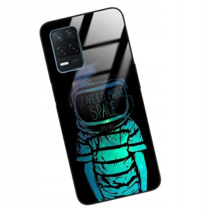 Etui GLASS do REALME 8 5G KOSMOS Księżyc Wzory