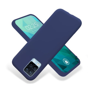 Etui Guma Matowa Do Realme 8 Pro Case Granatowy