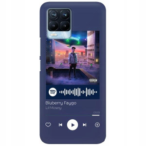 Etui Matowe do REALME 8 Granat Spotify TOP Wzory