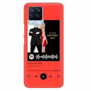 Etui Matowe do REALME 8 PRO Czerwony Spotify Wzory