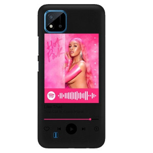 Etui Matowe do REALME C20 Czarny Spotify TOP Wzory