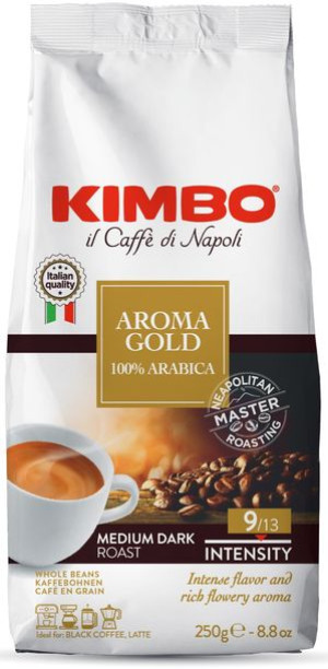 Kawa ziarnista KIMBO AROMA GOLD 250g 100% Arabika