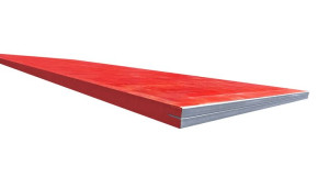 Płyta trójwarstwowa okuta czerwona E 21x500x2000mm
