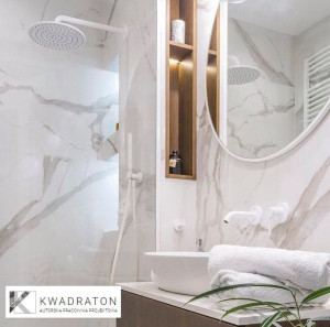 Lustro okrągłe VALO Slim WHITE 100 cm MASSI