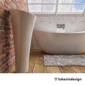 Umywalka wolnostojąca okrągła 43 cm ceramiczna DATURA MASSI