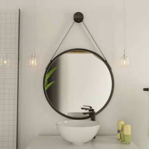 Lustro okrągłe VALO Black 70 cm MASSI