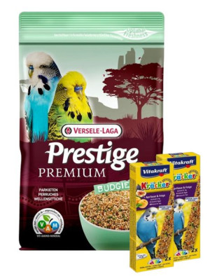 VERSELE-LAGA Budgies Prestige Premium 20kg+ 4 Kolby Vitakraft Figa i Morela