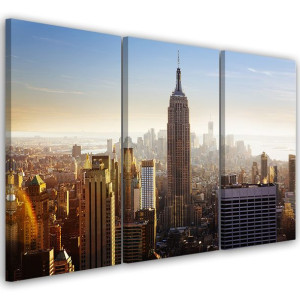 OBRAZ TRYPTYK New York Miasta 60x30
