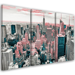 OBRAZ TRYPTYK Nowy Jork Architektura USA 60x40