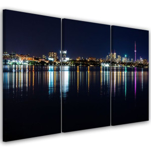 OBRAZ TRYPTYK Nowy Jork Noc 120x80